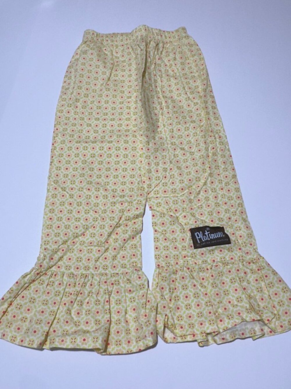 Matilda Jane Platinum Big Ruffles Yellow Floral size 6